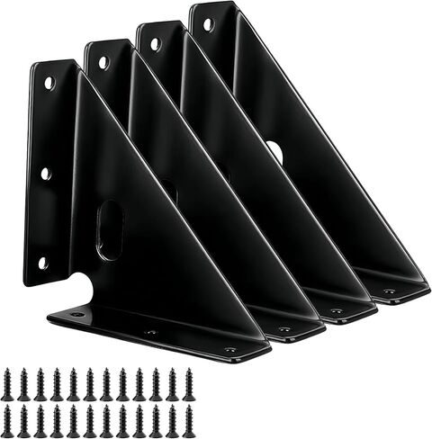 4PCS Trapeziform Angle Brackets， Stainless Steel Multifunction Triangle Corner Brace, Triangular Flange Angle Bracket Mending Pla in Saudi Arabia
