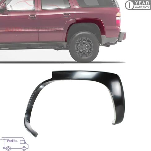 Fender Flare Trim Molding Primed Plastic Rear Driver Side Body Mounted For 2000-2006 Chevrolet Tahoe GMC Yukon Direct Replacement in Saudi Arabia