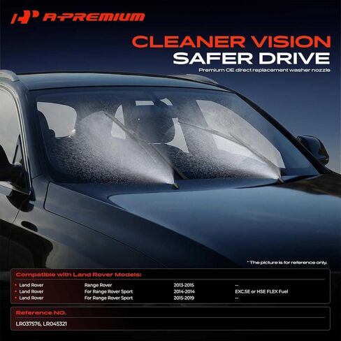 فوهة غسيل الزجاج الأمامي الممتازة A-Premium متوافقة مع Land Rover Range Rover 2013-2015، Range Rover Sport 2014-2019 in Saudi Arabia