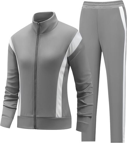 Womens Track Suits Sweatsuits 2 Piece Set Zip Up Workout Jogger Sets with Jogging Jackets and Pants in Saudi Arabia