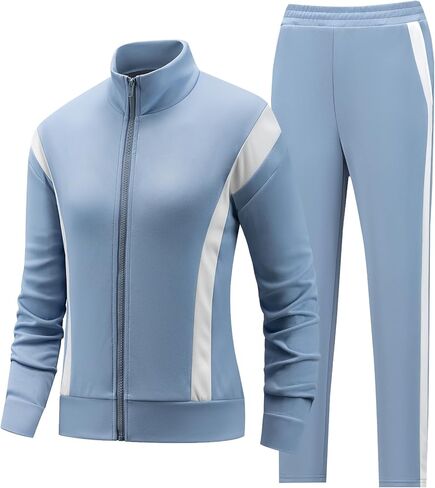 Womens Track Suits Sweatsuits 2 Piece Set Zip Up Workout Jogger Sets with Jogging Jackets and Pants in Saudi Arabia