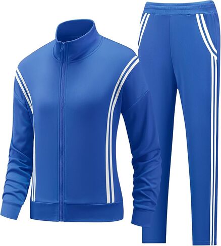 Womens Track Suits Sweatsuits 2 Piece Set Zip Up Workout Jogger Sets with Jogging Jackets and Pants in Saudi Arabia