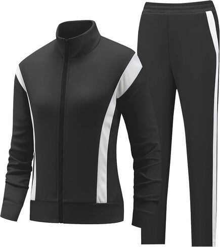 Womens Track Suits Sweatsuits 2 Piece Set Zip Up Workout Jogger Sets with Jogging Jackets and Pants in Saudi Arabia