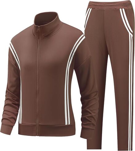 Womens Track Suits Sweatsuits 2 Piece Set Zip Up Workout Jogger Sets with Jogging Jackets and Pants in Saudi Arabia