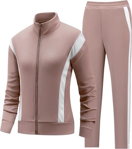 Womens Track Suits Sweatsuits 2 Piece Set Zip Up Workout Jogger Sets with Jogging Jackets and Pants in Saudi Arabia
