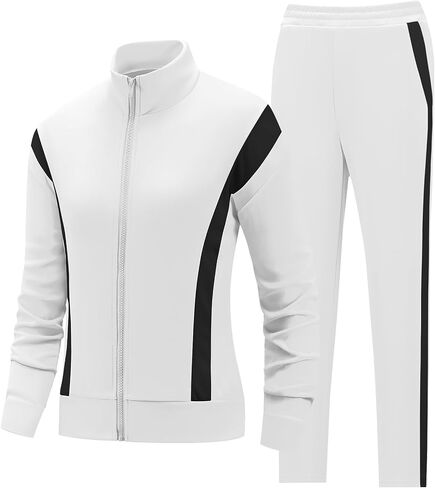 Womens Track Suits Sweatsuits 2 Piece Set Zip Up Workout Jogger Sets with Jogging Jackets and Pants in Saudi Arabia
