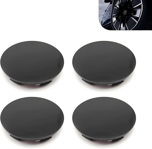 4 PCS Car Wheel Center Covers, 2.3" OD 2.2" ID Anti-rust Scratch-resistant Wheel Hub Protector, Tight Fit Snap-in Rim Caps Accessory, Universal Exterior Modification for Cars (Silver) in Kuwait
