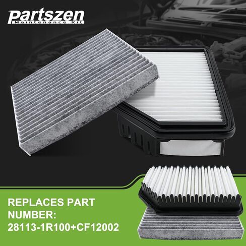 CF12002 Activated Carbon Cabin & Engine Air Filter Fit for Kia Soul L4 1.6L 2.0L 2014-2018 Replace CA11206 28113-1R100 in Saudi Arabia