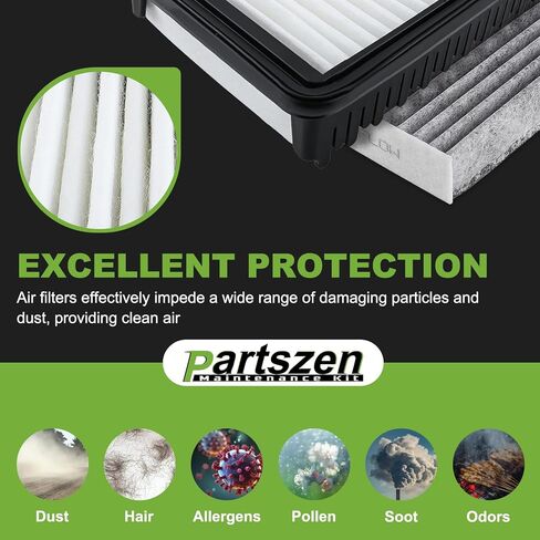 CF12002 Activated Carbon Cabin & Engine Air Filter Fit for Kia Soul L4 1.6L 2.0L 2014-2018 Replace CA11206 28113-1R100 in Saudi Arabia