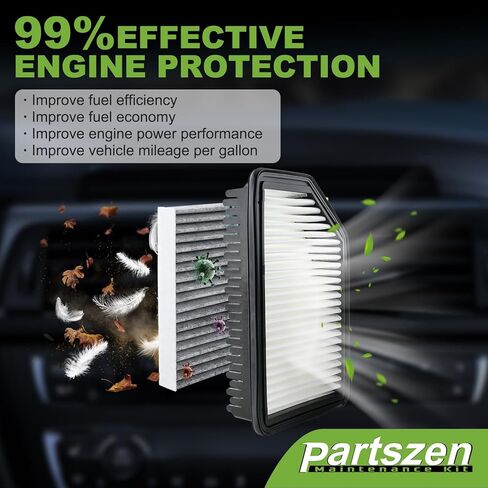 CF12002 Activated Carbon Cabin & Engine Air Filter Fit for Kia Soul L4 1.6L 2.0L 2014-2018 Replace CA11206 28113-1R100 in Saudi Arabia
