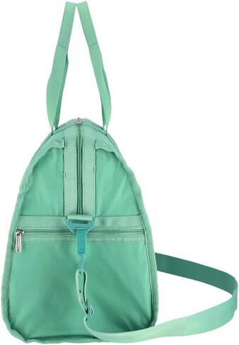 حقيبة كروس LeSportsac Sage Green Deluxe متوسطة الحجم لعطلة نهاية الأسبوع، طراز 4318/لون R180، موضة جديدة مهدئة ومحايدة ترابية، أخضر Sage يحتفل بالقوة والتجديد، والأناقة الهادئة in Saudi Arabia