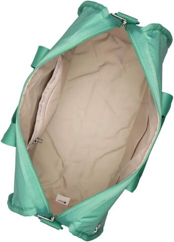 حقيبة كروس LeSportsac Sage Green Deluxe متوسطة الحجم لعطلة نهاية الأسبوع، طراز 4318/لون R180، موضة جديدة مهدئة ومحايدة ترابية، أخضر Sage يحتفل بالقوة والتجديد، والأناقة الهادئة in Saudi Arabia