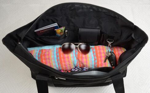 طقم مكون من قطعتين، حقيبة ملابس مقاس 52 بوصة من WallyBags مع جيوب وحقيبة سفر نسائية، أسود مع بطانة in Saudi Arabia
