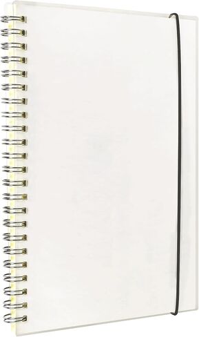 Smilo 1 Pack Spiral Notebook,A5 Graph Paper Notebook,5.7" x 8.3",80 Sheets (160 Pages),100 GSM Thick Paper,Transparent Hardcover,Journals for School,Office, Writing,Math,Engineering,Note Taking in Kuwait