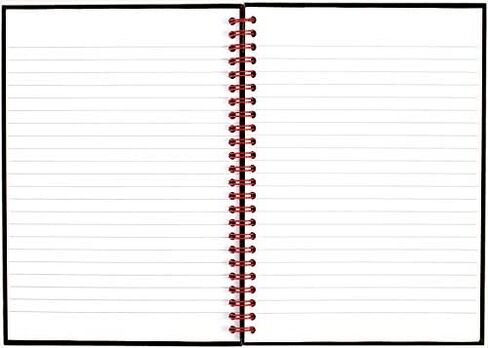 Black n' Red Twin Spiral Hardcover Notebook, Medium, Black/Red, 70 Ruled Sheets, Pack of 6 (L67000) in Kuwait
