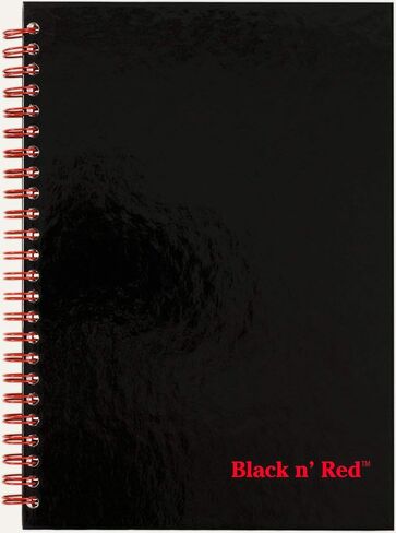 Black n' Red Twin Spiral Hardcover Notebook, Medium, Black/Red, 70 Ruled Sheets, Pack of 6 (L67000) in Kuwait