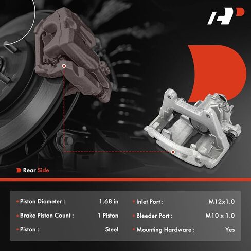 A-Premium Disc Brake Calipers Assembly with Bracket Compatible with Audi A4 2005-2006, A4 Quattro 2005-2006, S4 2004-2009 - Rear Driver and Passenger Side, 2-PC Set in Saudi Arabia