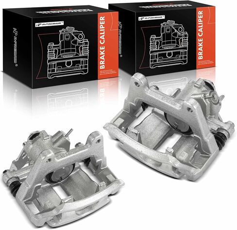 A-Premium Disc Brake Calipers Assembly with Bracket Compatible with Audi A4 2005-2006, A4 Quattro 2005-2006, S4 2004-2009 - Rear Driver and Passenger Side, 2-PC Set in Saudi Arabia