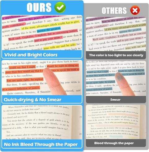 288 عبوة من أقلام التحديد من KIZZYEA في 6 ألوان متنوعة، مجموعة أقلام تحديد ذات طرف إزميل تجف بسرعة، علامات تمييز لا تنزف للأطفال البالغين، يجب أن تحتوي على الفصول الدراسية المكتبية، لوازم مدرسية للمعلمين in Kuwait