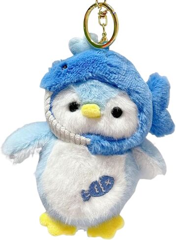 رائعتين البطريق المفاتيح لطيف الحيوان أفخم قلادة لحقائب الظهر Kawaii البطريق سحر الحاضر لمحبي الحيوانات 13 سنتيمتر in Kuwait