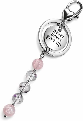 Never Never Give Up Inspirational Keychain – Motivational Stainless Steel Key Ring Encouragement Gift for Men Women, Positive Quote Keepsake for Everyday Use in Saudi Arabia