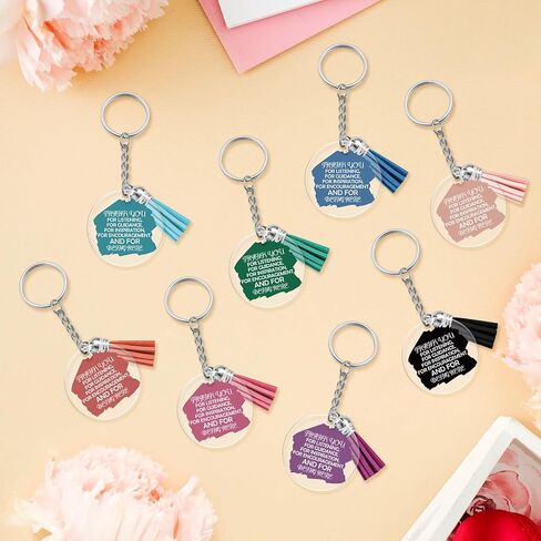 8PCS Employee Appreciation Keychain Bulk for Coworker Thank You Gifts Keychains Bulk for Women Men Employee Teacher Nurse Boss Bosses Day Gift for Women Christmas Thank You Work Anniversary Present in Saudi Arabia