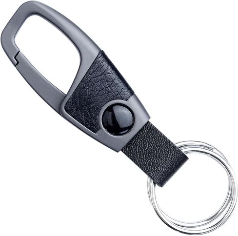 Leather car keychain universal key ring metal keychain ring for men and women in Saudi Arabia