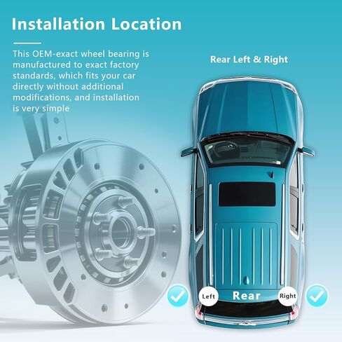 مجموعة محور تحمل العجلات الخلفية 512505 لسيارة Toyota Prius 2010-2015، Prius Plug-in 2012-2015 (2 قطعة) in Kuwait