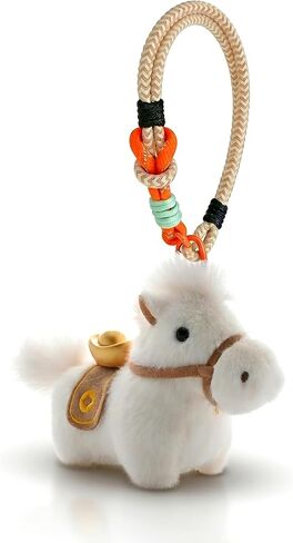 حقيبة الحصان سحر Kawaii الحيوان سحر لحقائب اليد وحقائب الظهر والمحافظ الصينية زودياك الحصان المفاتيح السنة الجديدة التبعي in Kuwait