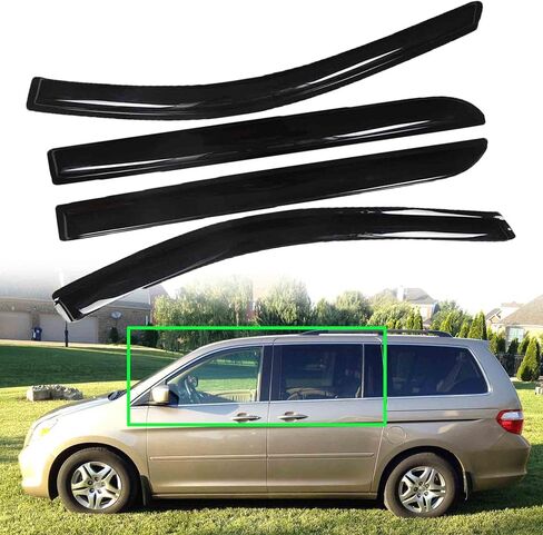 4-Pack Window Vent Visor Rain Guard Shade Deflector Smoke External Slim Style Replacement for 2005-2007 Odyssey in Saudi Arabia
