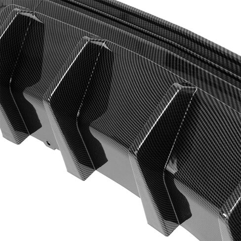 موزع الشفاه الخلفي متوافق مع Chevy Camaro 2016-2024 Shark Fin الجزء الخلفي من الجسم، 7 قطع (نمط ألياف الكربون) in Kuwait