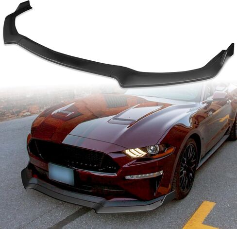 Front Bumper Lip Compatible with 2019-2020 for Ford Mustang Coupe Bullitt 2018-2023 for Ford Mustang Convertible EcoBoost/EcoBoost Premium/GT Premium Matt Black Front Lip in Kuwait