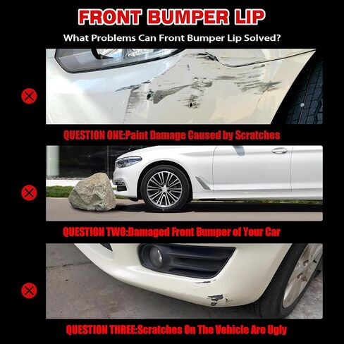 Front Bumper Lip Compatible with 2019-2020 for Ford Mustang Coupe Bullitt 2018-2023 for Ford Mustang Convertible EcoBoost/EcoBoost Premium/GT Premium Matt Black Front Lip in Kuwait