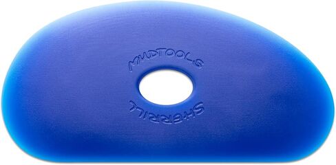 Mudtools Polymer Rib Blue Size 5 Firm - Large Kidney Shape - Ceramics, Pottery, Clay - B5 in Saudi Arabia