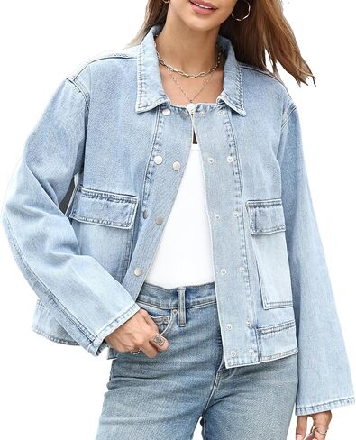 jean jacket women with double-breasted buttons in Saudi Arabia