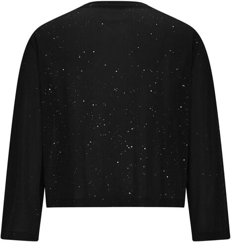 Jackets For Women Sparkly Glitter Open Front Tops Cropped Blazer 3/4 Sleeve Cardigan Lightweight Holiday Jacket in Saudi Arabia
