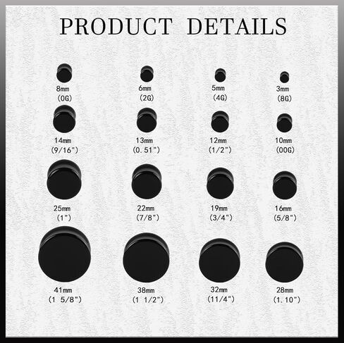 2-4 قطع من أدوات قياس الأذن الزجاجية/الحجرية مجموعة أدوات تمديد الأذن من 3 إلى 41 ملم لمقاييس الأذن مع حلقات مطاطية مجموعة أدوات تمديد الأذن الزجاجية المضيئة الفردية مجوهرات ثقب الجسم للنساء والرجال in Kuwait