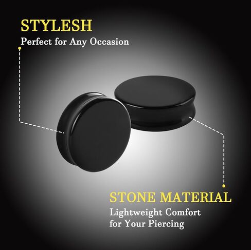 2-4 قطع من أدوات قياس الأذن الزجاجية/الحجرية مجموعة أدوات تمديد الأذن من 3 إلى 41 ملم لمقاييس الأذن مع حلقات مطاطية مجموعة أدوات تمديد الأذن الزجاجية المضيئة الفردية مجوهرات ثقب الجسم للنساء والرجال in Kuwait