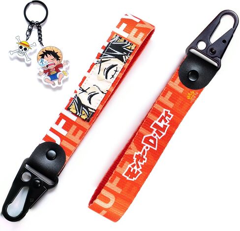One Piece - Luffy Keystrap and Keychain Bundle - Otaku Gift Set for Anime Fans in Kuwait