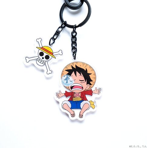 One Piece - Luffy Keystrap and Keychain Bundle - Otaku Gift Set for Anime Fans in Kuwait