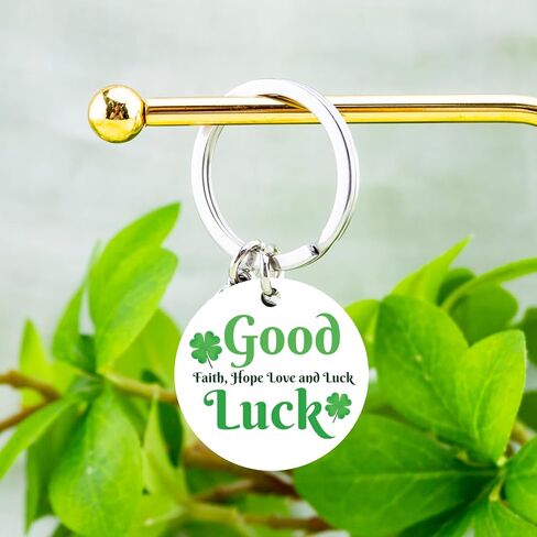 Four Leaf Clover Keychain Good Luck Charms Good Irish Gifts St Patrick’s Day Accessories Luck Gifts for Birthday 4 Leaf Clover Keychain for Friends Coworkers in Kuwait