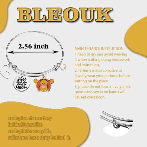 BLEOUK Tiger Themed Jewelry Bracelet Lovers Gift Tiger Merchandise Gift in Saudi Arabia