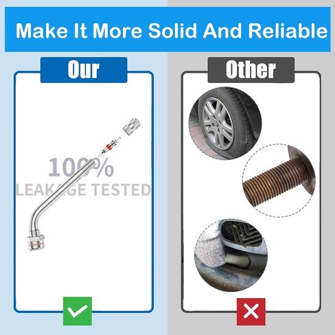 TR545D Truck Tire Valve Stems, 60 Degree Clamp-in Brass Valve Stem for Alcoa Aluminum Wheels 22.5 and 24.5 Inch, Tubeless Trucks and Buses, Viton O-Ring, 10 Pack in Kuwait