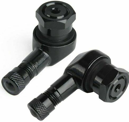 TEAMWILL 8pcs Black CNC Aluminum Motorcycle 90 Degree Angle Wheel Tire Stem Tubeless Valve in Saudi Arabia