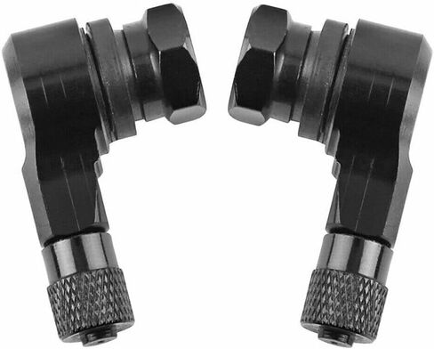 TEAMWILL 8pcs Black CNC Aluminum Motorcycle 90 Degree Angle Wheel Tire Stem Tubeless Valve in Saudi Arabia