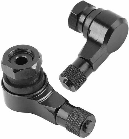 TEAMWILL 8pcs Black CNC Aluminum Motorcycle 90 Degree Angle Wheel Tire Stem Tubeless Valve in Saudi Arabia