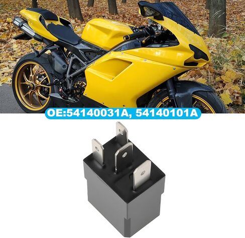 SING F LTD 2 قطعة 4-Pin مضخة وقود دراجة نارية/مرحل مروحة 54140031A 12 فولت 30-40A متوافق مع طراز Ducati 1098 1198 848 EVO in Saudi Arabia