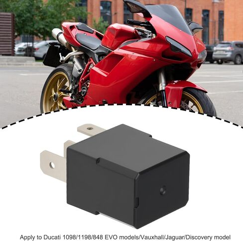 SING F LTD 2 قطعة 4-Pin مضخة وقود دراجة نارية/مرحل مروحة 54140031A 12 فولت 30-40A متوافق مع طراز Ducati 1098 1198 848 EVO in Saudi Arabia