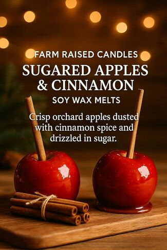 Farm Raised Candles – Christmas Wonderland 16 oz Total (3 oz Each) 5-Pack Soy Wax Melts | Spiced Gingerbread, Holiday Vanilla Bean, Peppermint Crumble, Sugared Apples | 100% USA Made in Kuwait