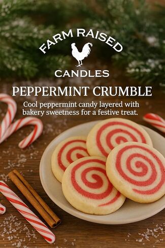 Farm Raised Candles – Christmas Wonderland 16 oz Total (3 oz Each) 5-Pack Soy Wax Melts | Spiced Gingerbread, Holiday Vanilla Bean, Peppermint Crumble, Sugared Apples | 100% USA Made in Kuwait